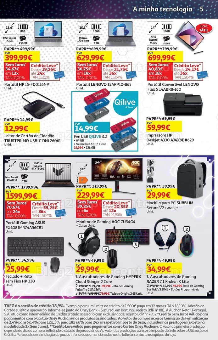 Antevisão Folheto AUCHAN Box Tecnologia Promoções de 6 a 20 abril