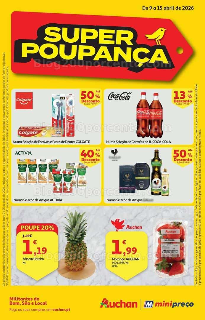 Antevisão Folheto AUCHAN - MINIPREÇO Promoções de 9 a 15 abril