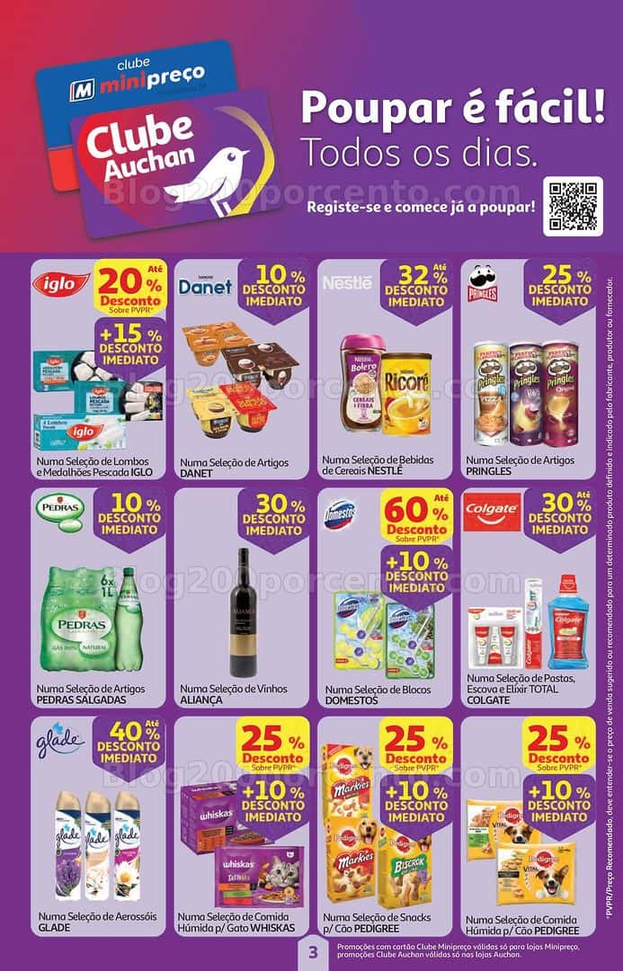 Antevisão Folheto AUCHAN - MINIPREÇO Promoções de 9 a 15 abril