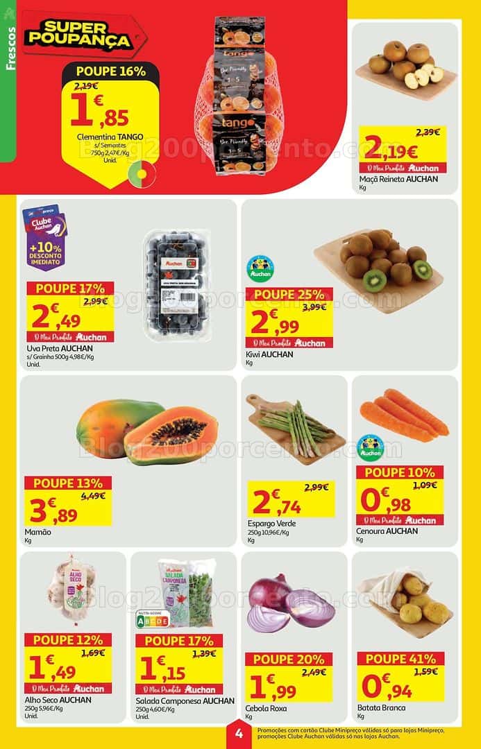 Antevisão Folheto AUCHAN - MINIPREÇO Promoções de 9 a 15 abril