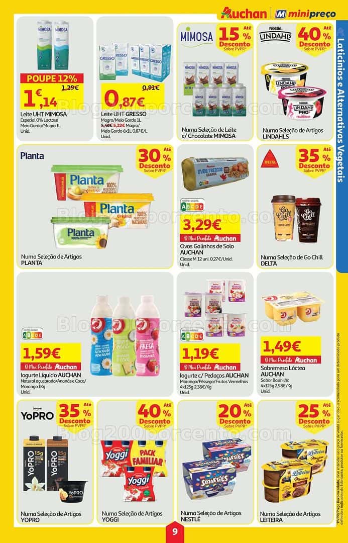 Antevisão Folheto AUCHAN - MINIPREÇO Promoções de 9 a 15 abril