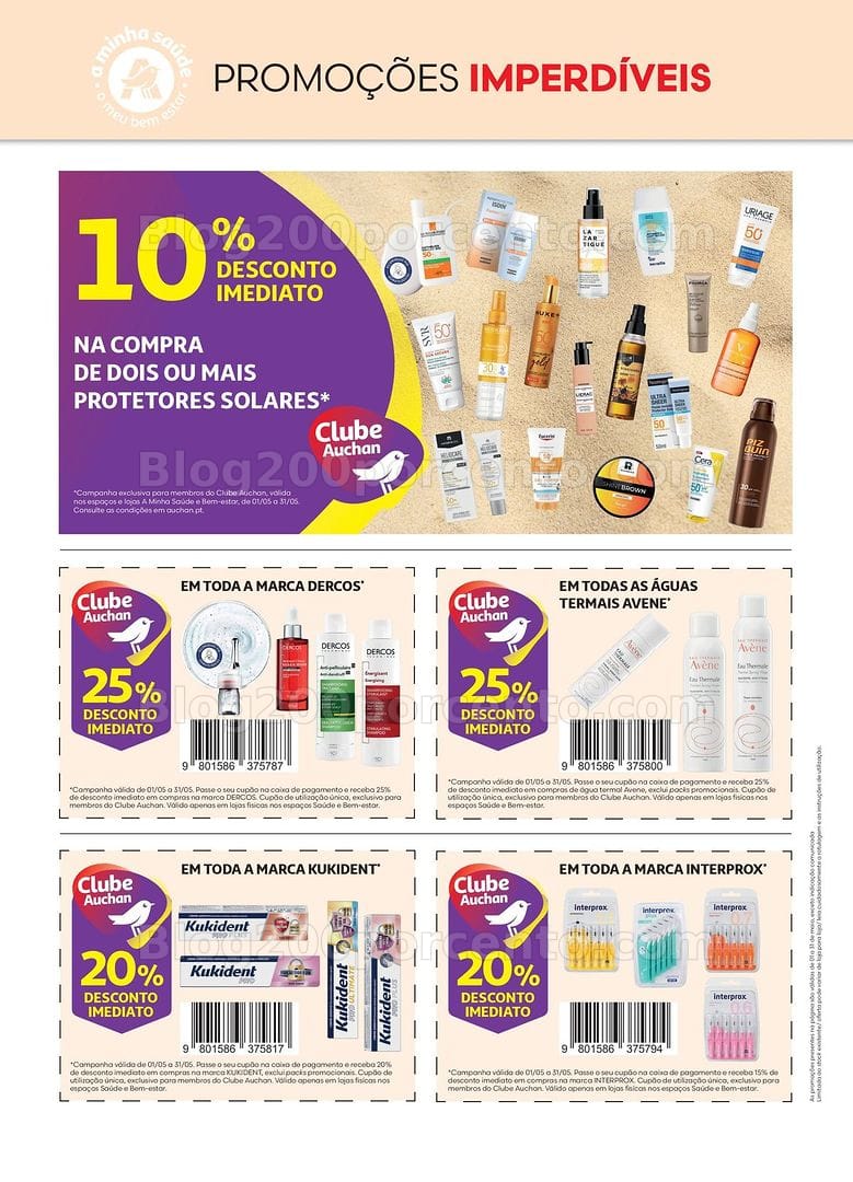 Antevisão Folheto AUCHAN Saúde e Bem-Estar Promoções de 1 a 31 maio