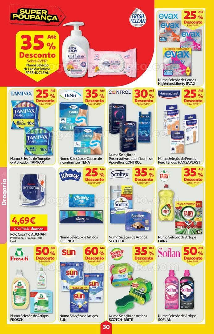 Antevisão Folheto AUCHAN Super Poupança Promoções de 30 abril a 6 maio
