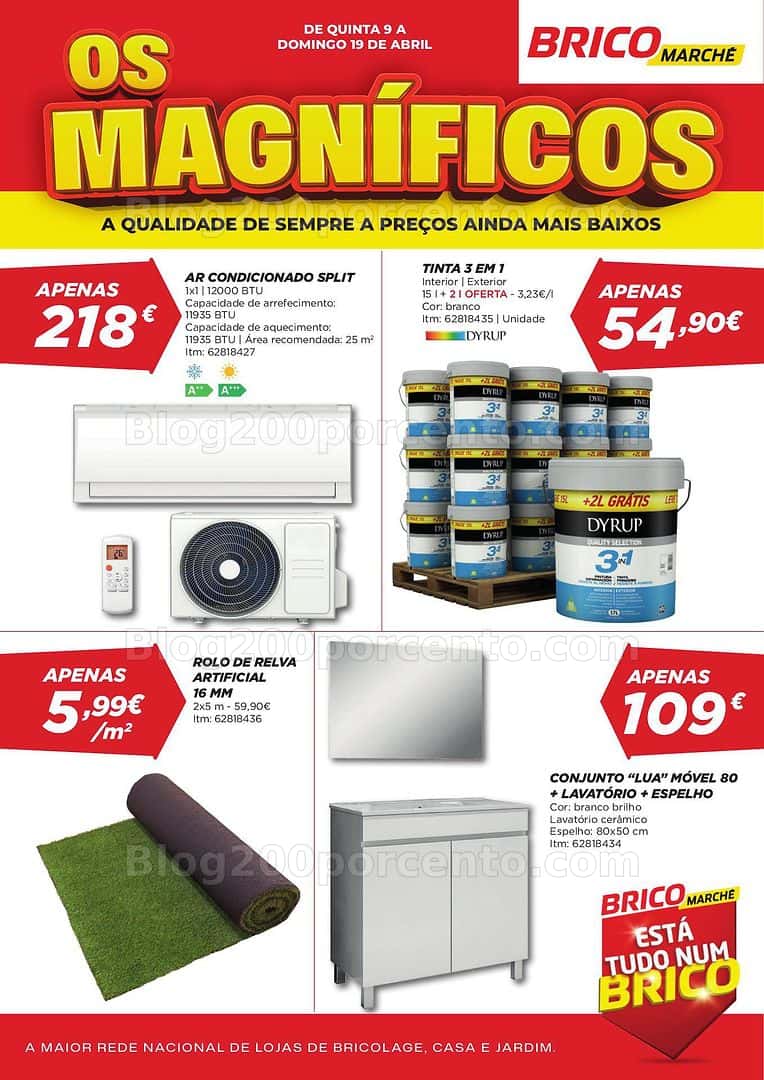 Antevisão Folheto BRICOMARCHÉ Promoções de 9 a 19 abril