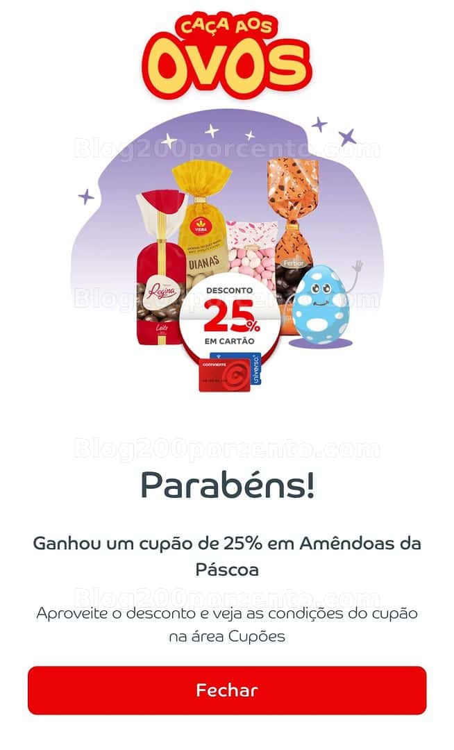 ALERTA - Caça aos ovos CONTINENTE ganhe cupões todos os dias até 5 abril - 1 abril!