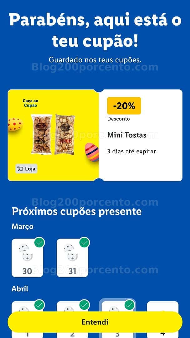 ALERTA - Caça aos ovos LIDL ganhe cupões todos os dias até 5 abril - 3 abri!