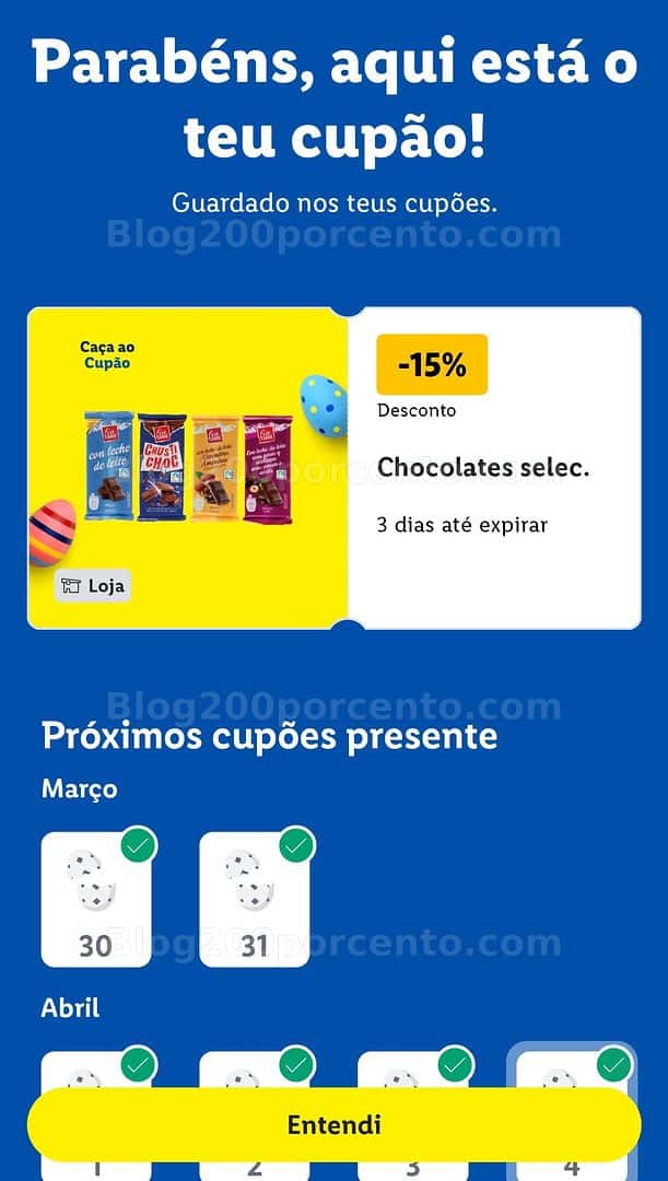 ALERTA - Caça aos ovos LIDL ganhe cupões todos os dias até 5 abril - 4 abril!