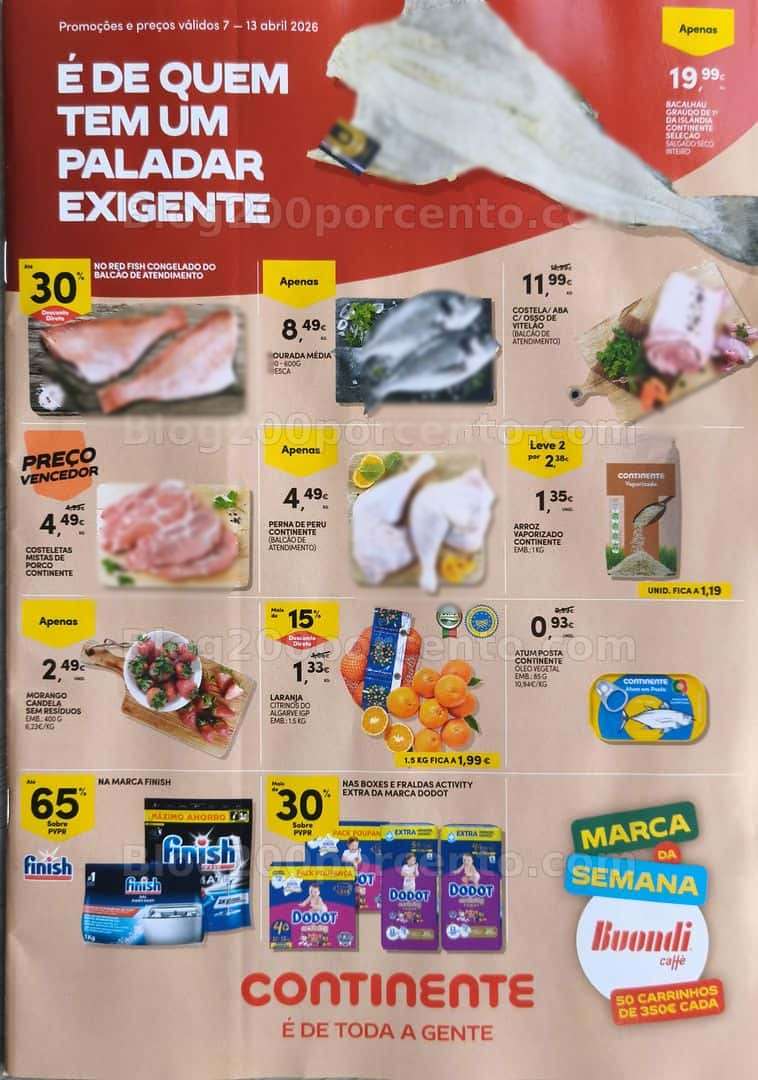 Antevisão Folheto CONTINENTE Promoções de 7 a 13 abril