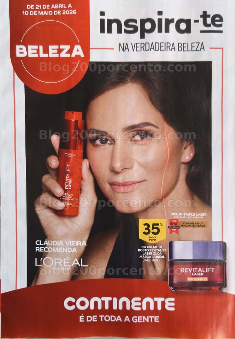 Antevisão Folheto CONTINENTE Beleza Promoções de 21 abril a 10 maio