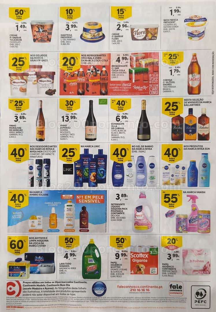 Antevisão Folheto CONTINENTE Promoções Fim de Semana - 3 a 6 abril