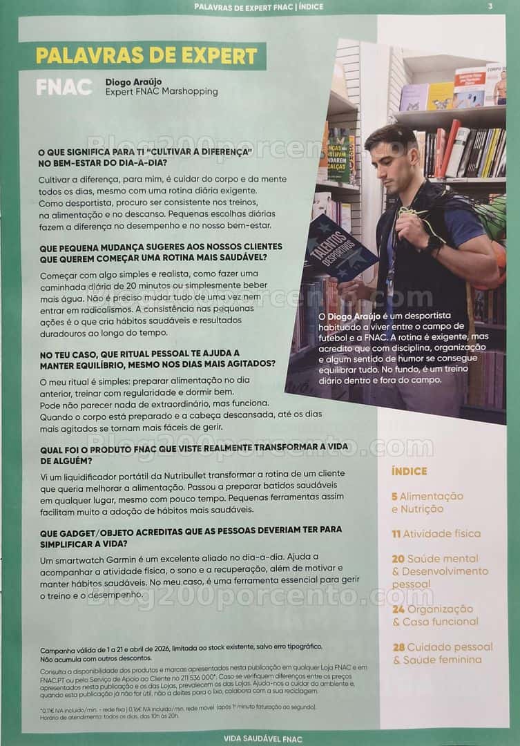 Antevisão Folheto FNAC Vida Saudável Promoções até 21 abril