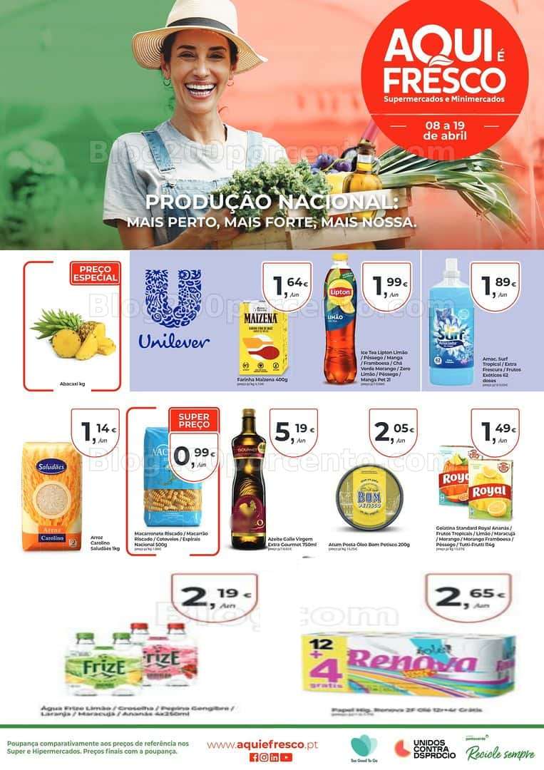Antevisão Folheto AQUI É FRESCO Promoções de 8 a 19 abril