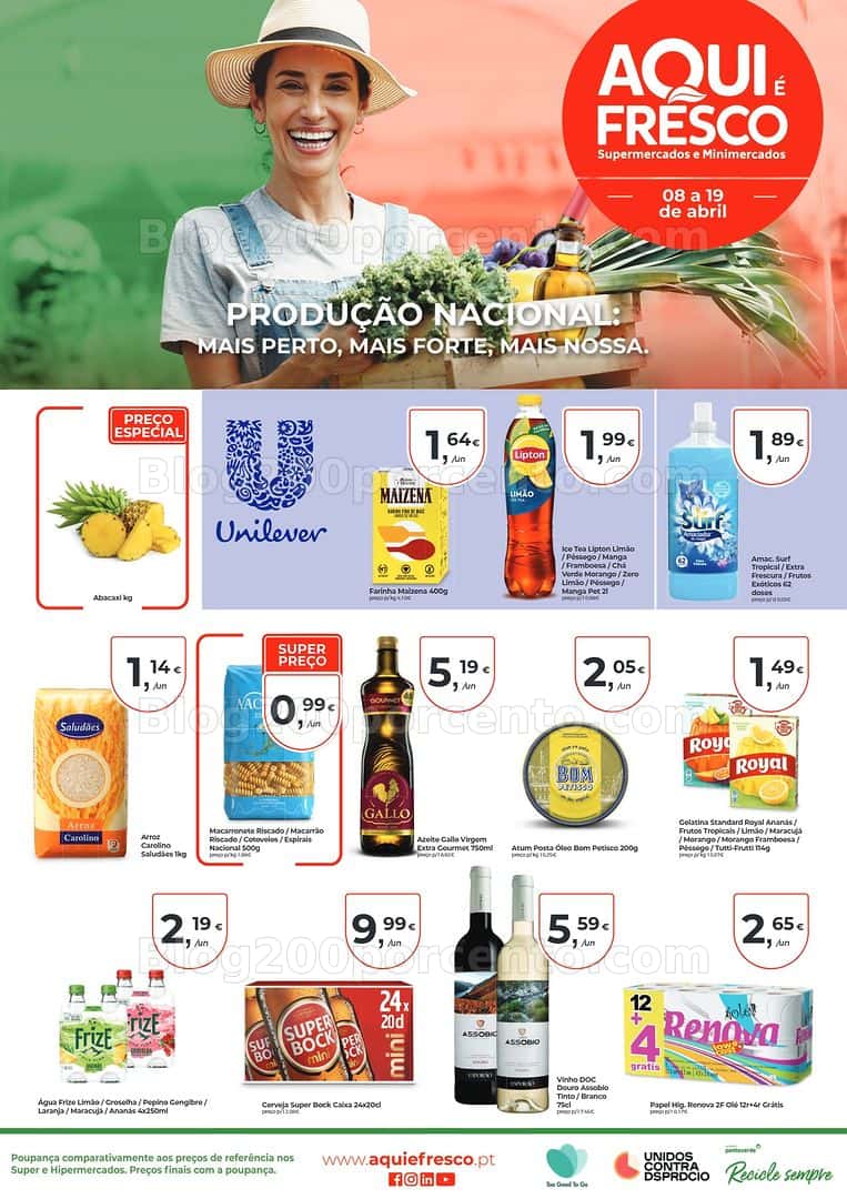 Antevisão Folheto AQUI É FRESCO Promoções de 8 a 19 abril