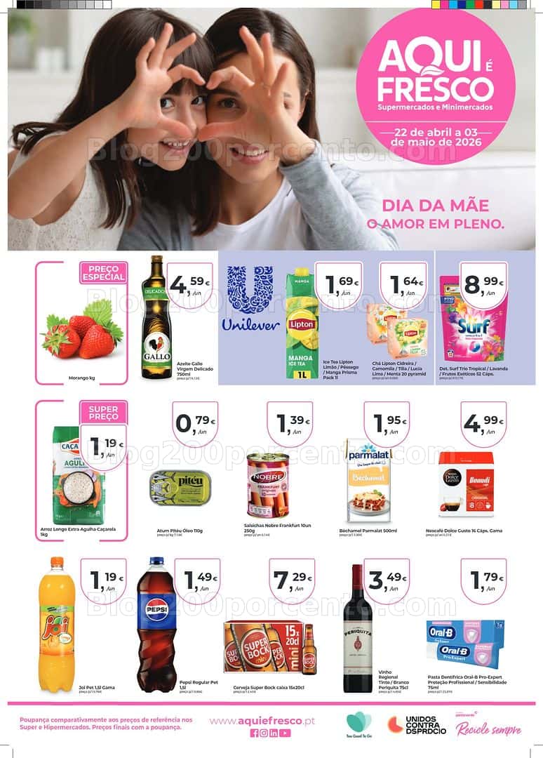 Antevisão Folheto AQUI É FRESCO Promoções de 22 abril a 3 maio