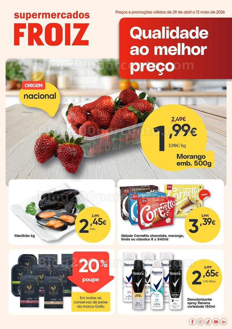 Antevisão Folheto FROIZ Promoções de 29 abril a 13 maio