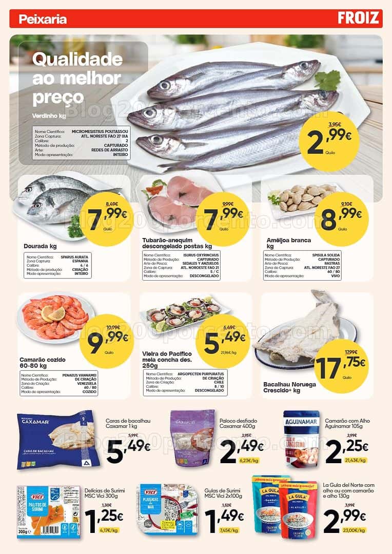 Antevisão Folheto FROIZ Promoções de 9 a 28 abril