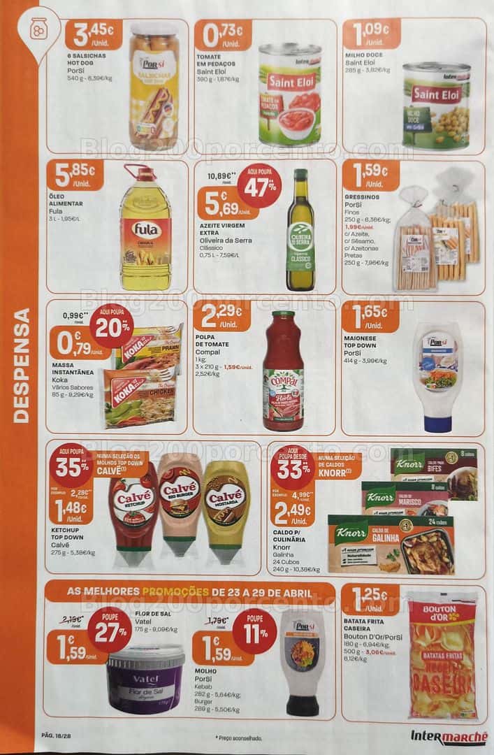 Antevisão Folheto INTERMARCHÉ Promoções de 23 a 29 abril