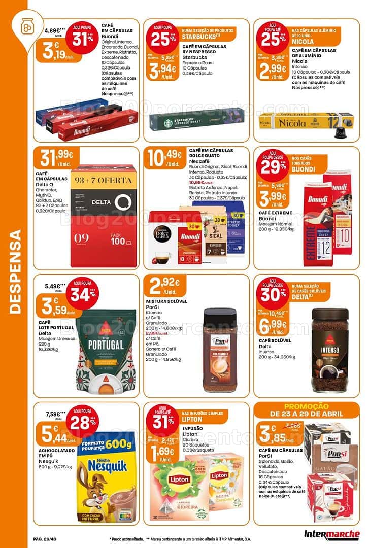 Antevisão Folheto INTERMARCHÉ Super Promoções de 23 a 29 abril