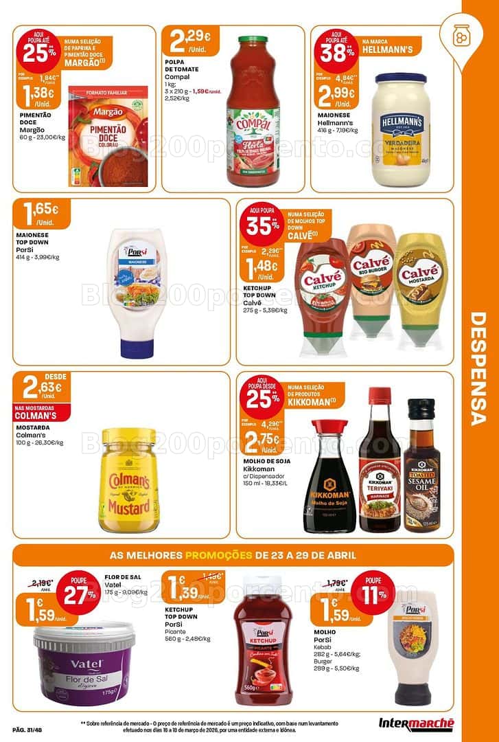 Antevisão Folheto INTERMARCHÉ Super Promoções de 23 a 29 abril