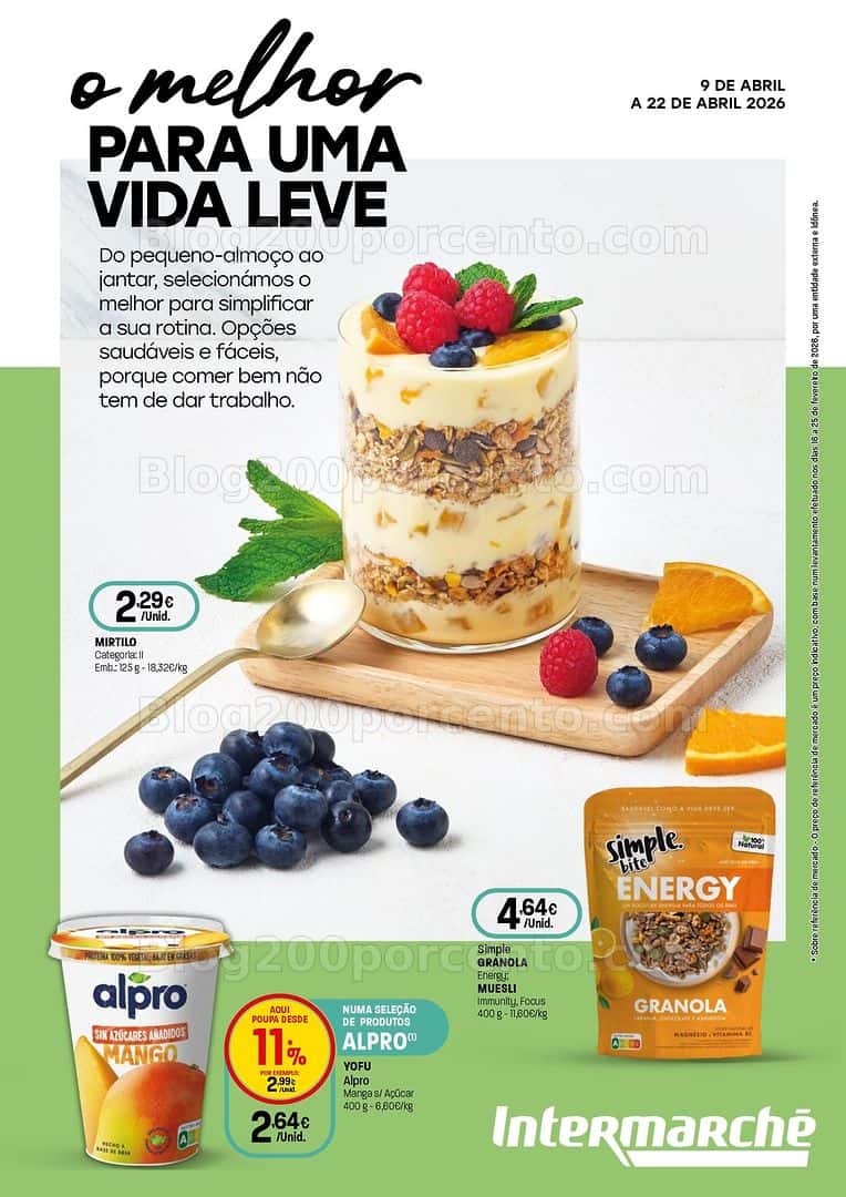 Antevisão Folheto INTERMARCHÉ Vida Saudável Promoções de 9 a 22 abril
