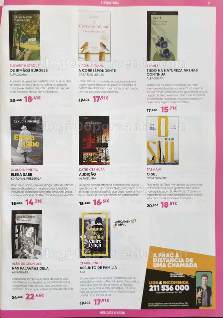 Antevisão Folheto FNAC Mês dos Livros Promoções de 16 abril a 20 maio