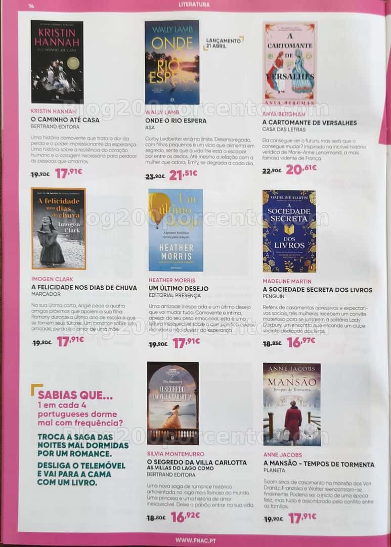 Antevisão Folheto FNAC Mês dos Livros Promoções de 16 abril a 20 maio