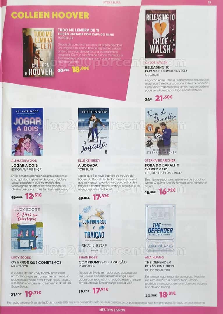 Antevisão Folheto FNAC Mês dos Livros Promoções de 16 abril a 20 maio