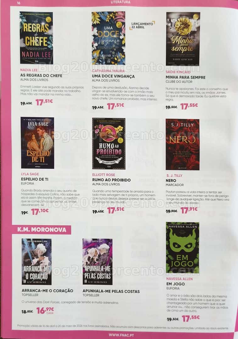 Antevisão Folheto FNAC Mês dos Livros Promoções de 16 abril a 20 maio