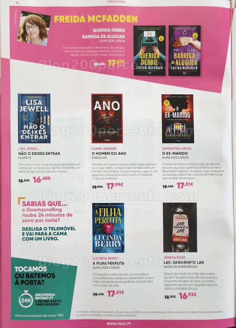 Antevisão Folheto FNAC Mês dos Livros Promoções de 16 abril a 20 maio