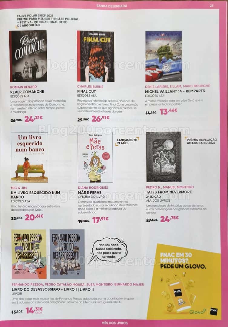 Antevisão Folheto FNAC Mês dos Livros Promoções de 16 abril a 20 maio