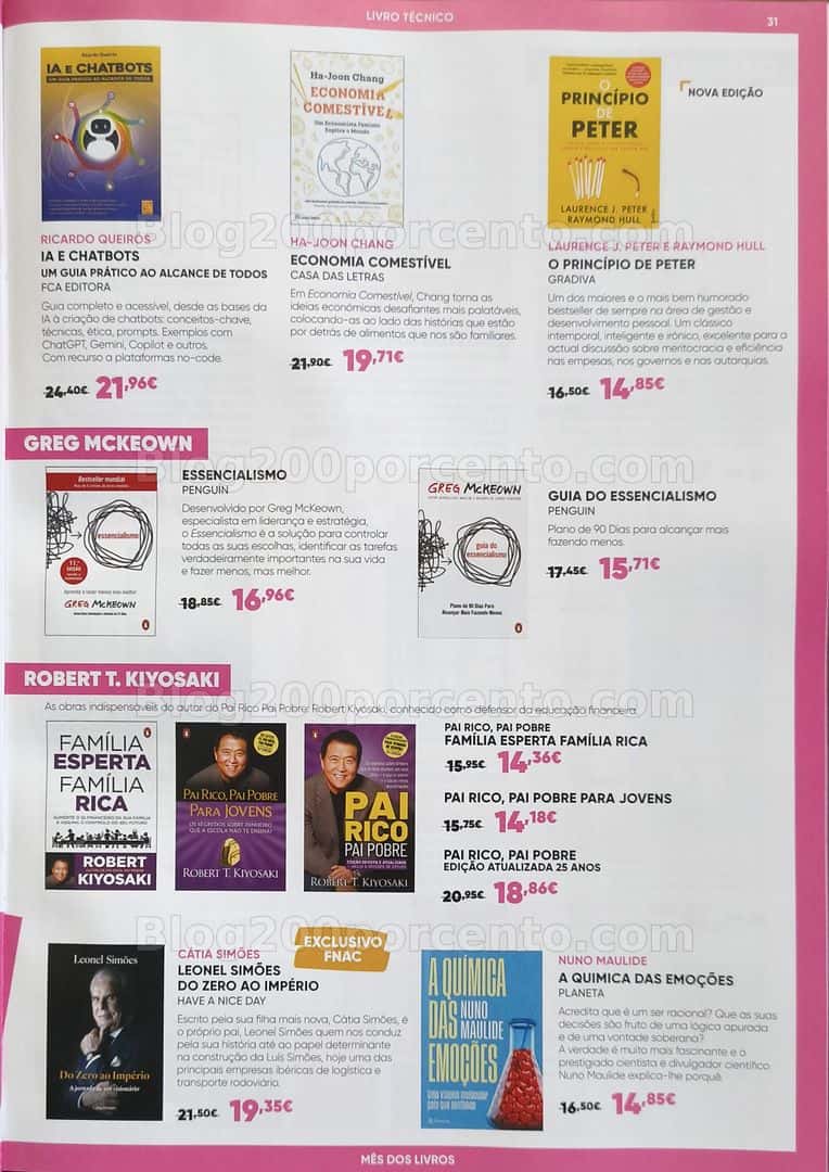 Antevisão Folheto FNAC Mês dos Livros Promoções de 16 abril a 20 maio