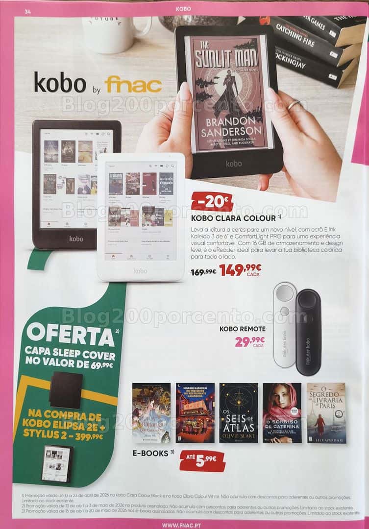 Antevisão Folheto FNAC Mês dos Livros Promoções de 16 abril a 20 maio