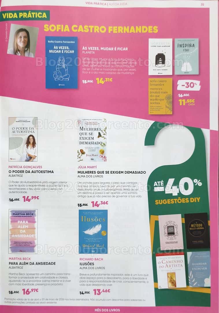 Antevisão Folheto FNAC Mês dos Livros Promoções de 16 abril a 20 maio
