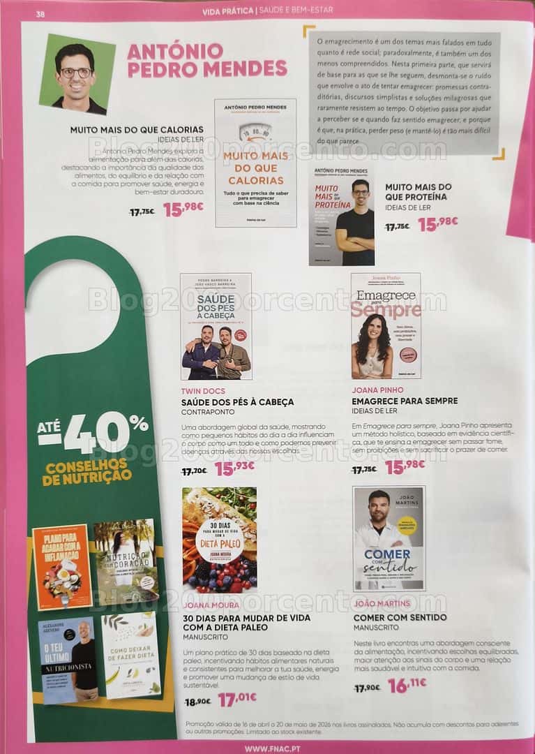 Antevisão Folheto FNAC Mês dos Livros Promoções de 16 abril a 20 maio