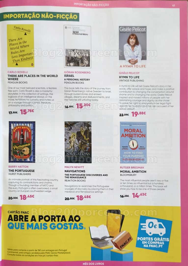 Antevisão Folheto FNAC Mês dos Livros Promoções de 16 abril a 20 maio