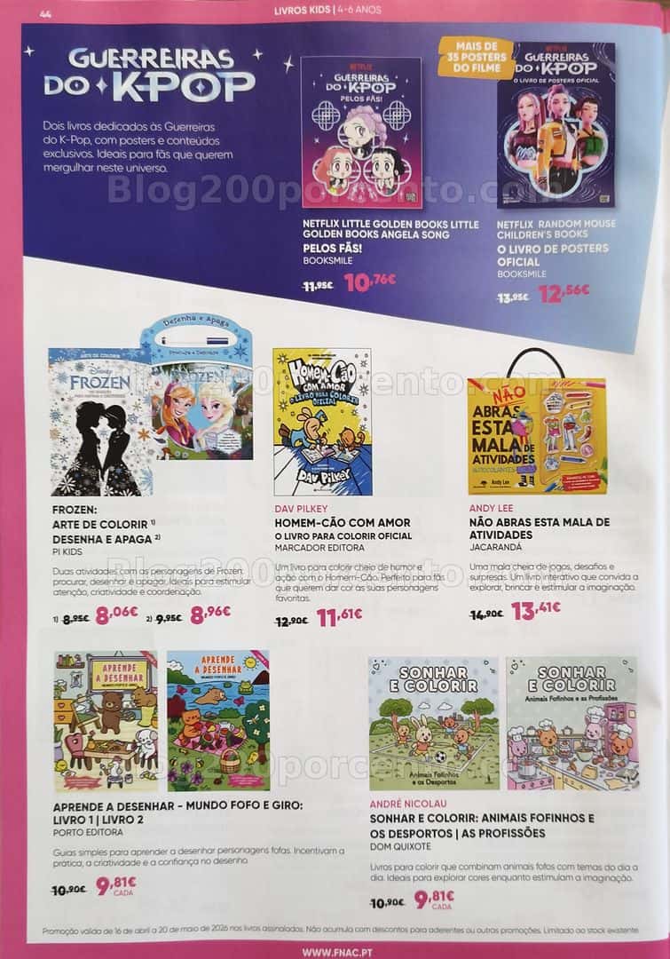Antevisão Folheto FNAC Mês dos Livros Promoções de 16 abril a 20 maio