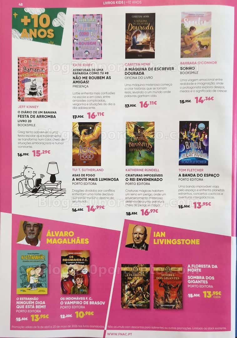 Antevisão Folheto FNAC Mês dos Livros Promoções de 16 abril a 20 maio