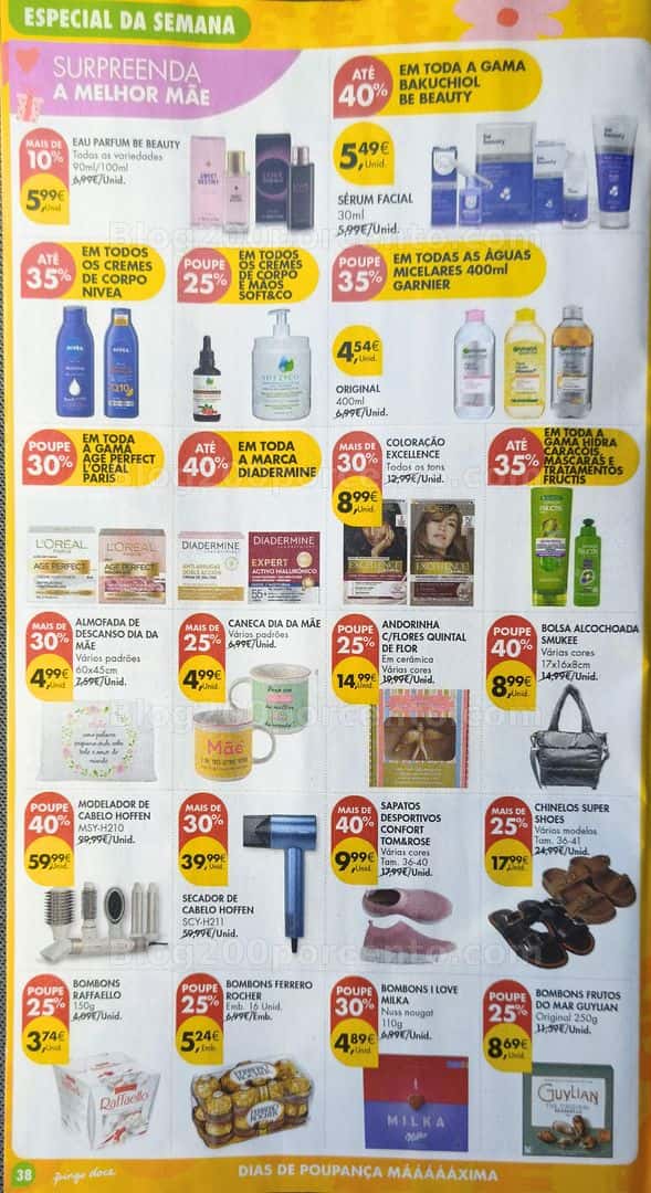 Antevisão Folheto PINGO DOCE Especial Dia da Mãe Promoções de 28 abril a 4 maio