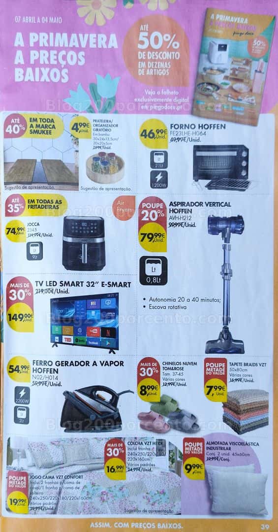 Antevisão Folheto PINGO DOCE Bazar Promoções de 7 a 13 abril