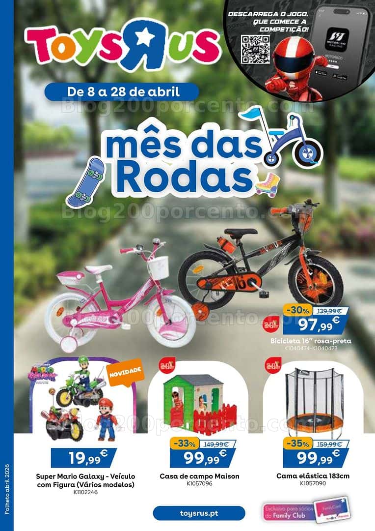 Antevisão Folheto TOYSRUS Mês das Rodas Promoções até 28 abril