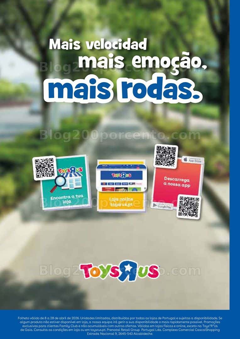 Antevisão Folheto TOYSRUS Mês das Rodas Promoções até 28 abril