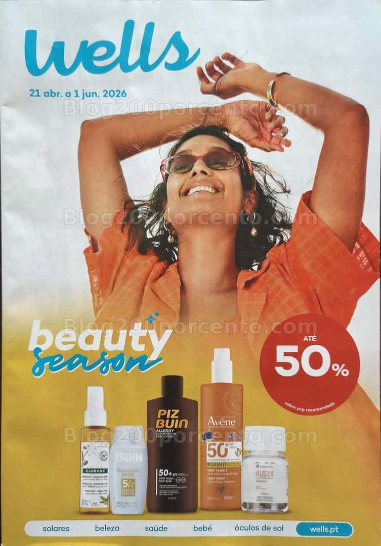 Antevisão Folheto WELLS Beauty Season Promoções de 21 abril a 1 junho