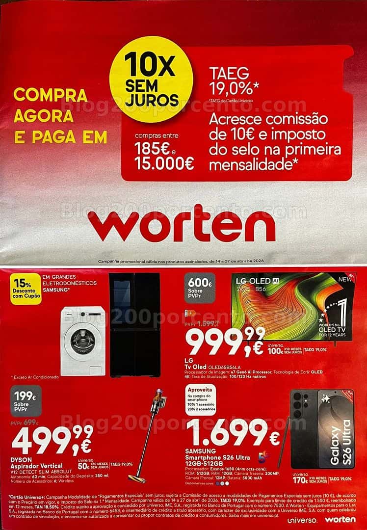 Antevisão Folheto WORTEN Promoções de 14 a 27 abril