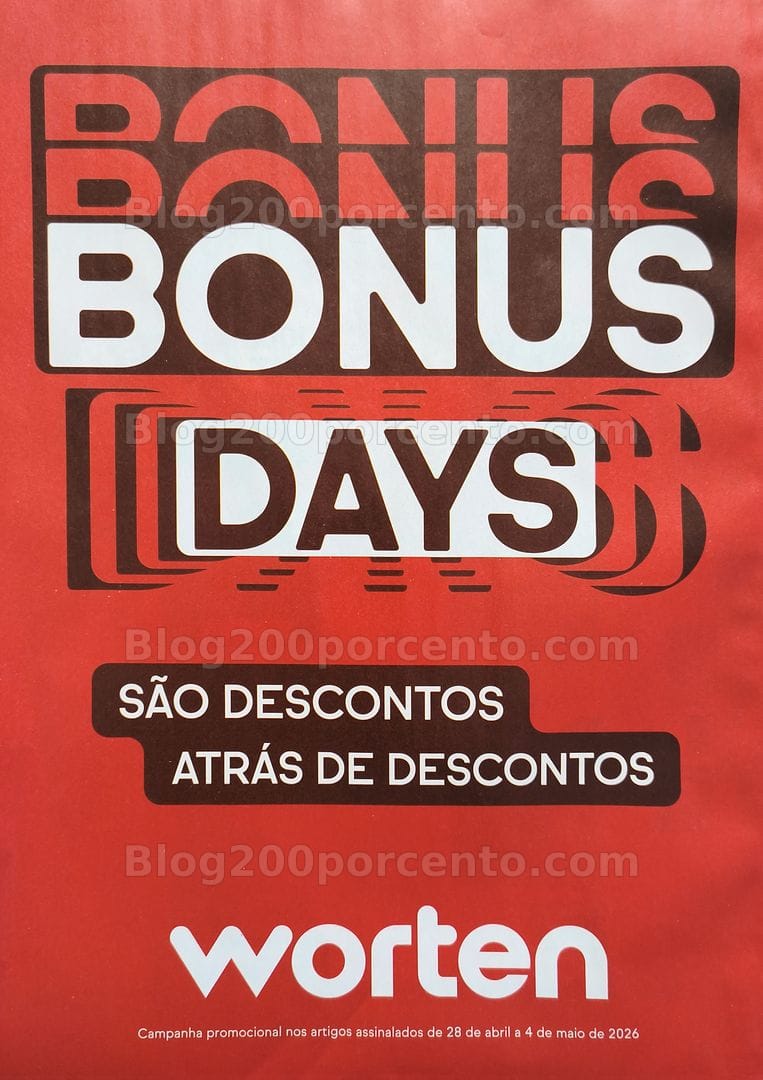 Antevisão Folheto WORTEN Bonus Days Promoções de 28 abril a 4 maio