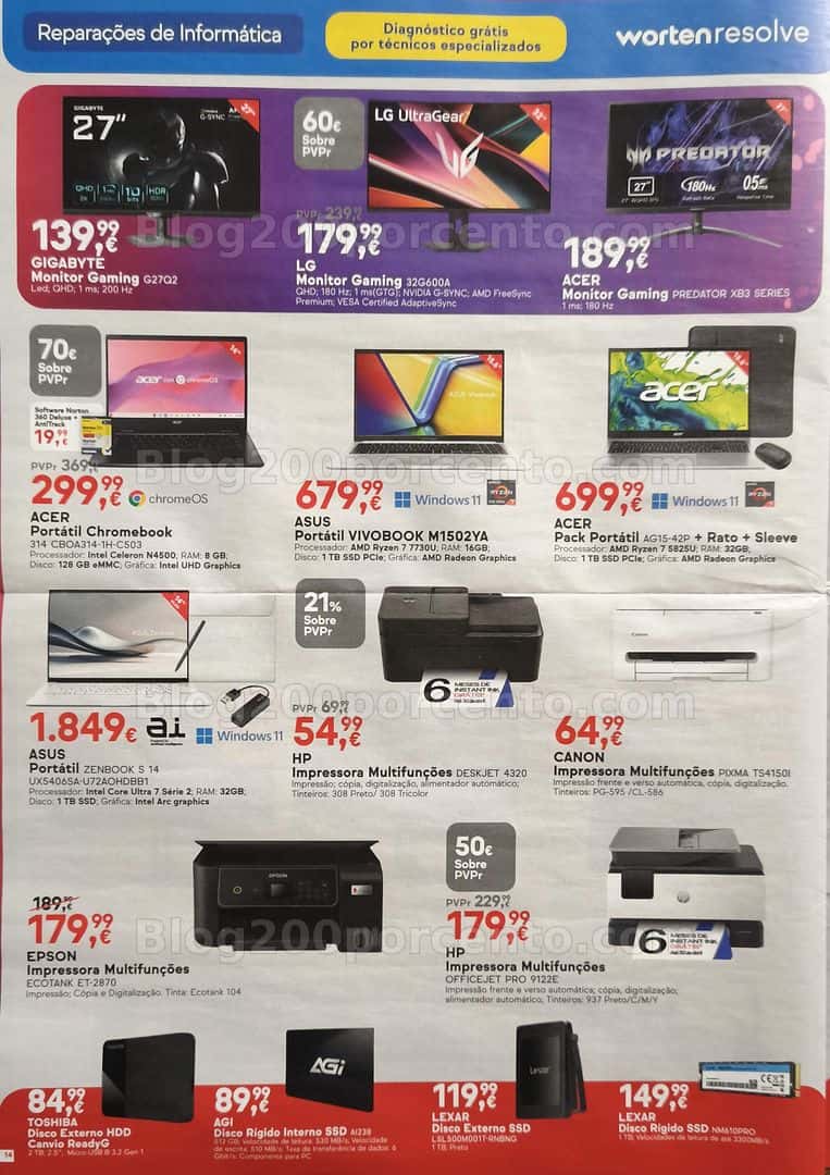 Antevisão Folheto WORTEN Promoções de 7 a 13 abril