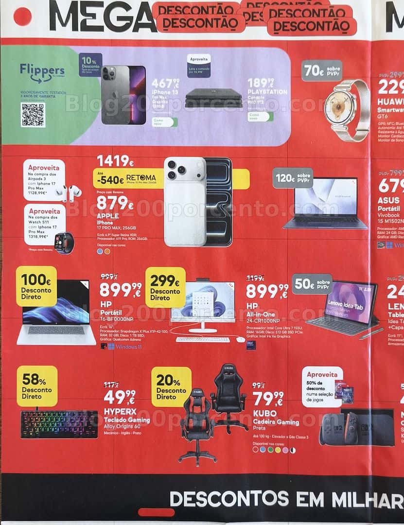 Antevisão Folheto WORTEN Mega Descontão Promoções de 24 a 27 abril