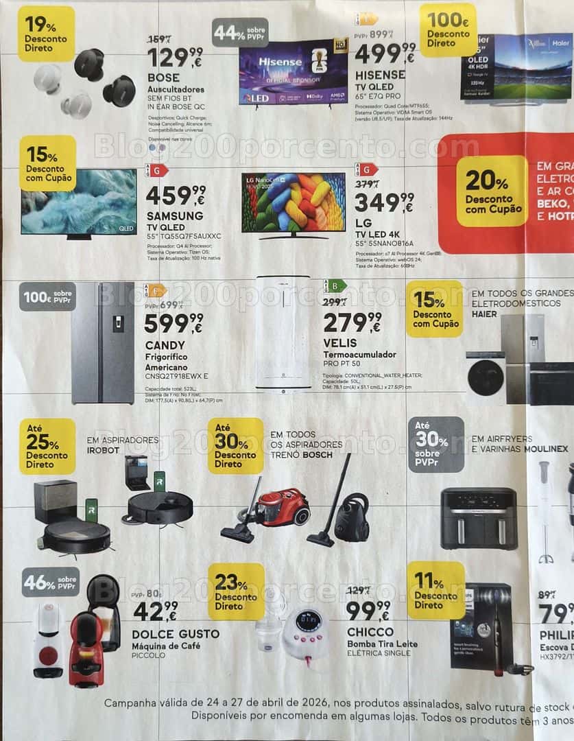 Antevisão Folheto WORTEN Mega Descontão Promoções de 24 a 27 abril