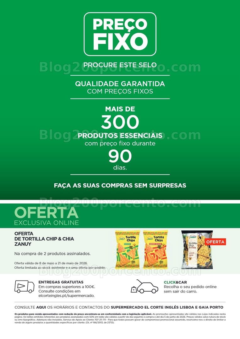 Antevisão Folheto EL CORTE INGLÉS Promoções de 8 a 21 maio