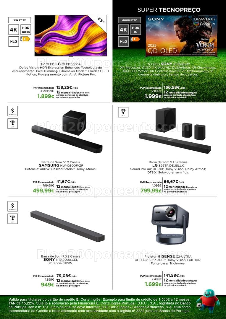 Antevisão Folheto EL CORTE INGLÉS Tecnologia Promoções de 1 a 17 maio