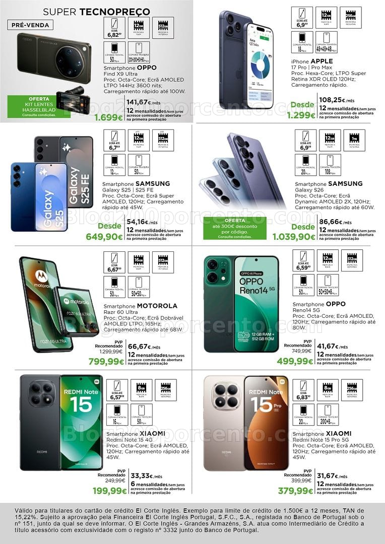 Antevisão Folheto EL CORTE INGLÉS Tecnologia Promoções de 1 a 17 maio